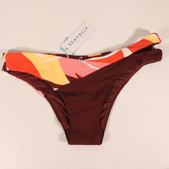 NWT Seafolly Cut Copy Split Side Brazilian in Tangelo - Picture 4 of 16